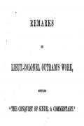 REMARKS ON LIEUT COLONEL OUTMARKS WORK