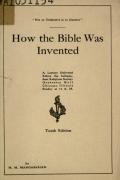 Read ebook : How_the_Bible_Was_Invented.pdf